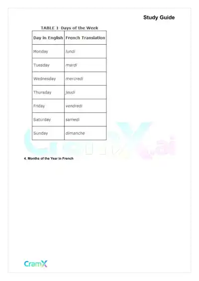 French I - Everyday Words and Phrases - Page 2 preview image