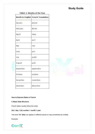 French I - Everyday Words and Phrases - Page 3 preview image