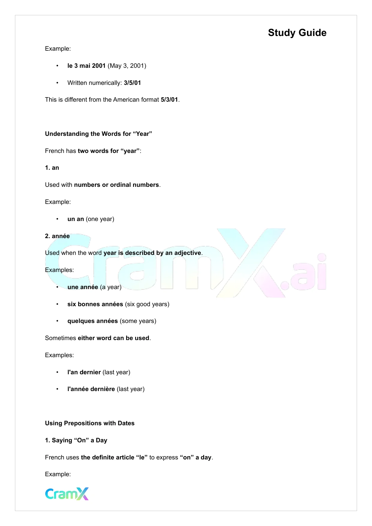 French I - Everyday Words and Phrases - Page 5 preview image