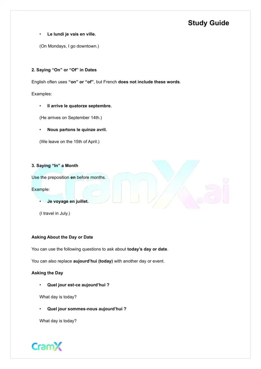 French I - Everyday Words and Phrases, page 6