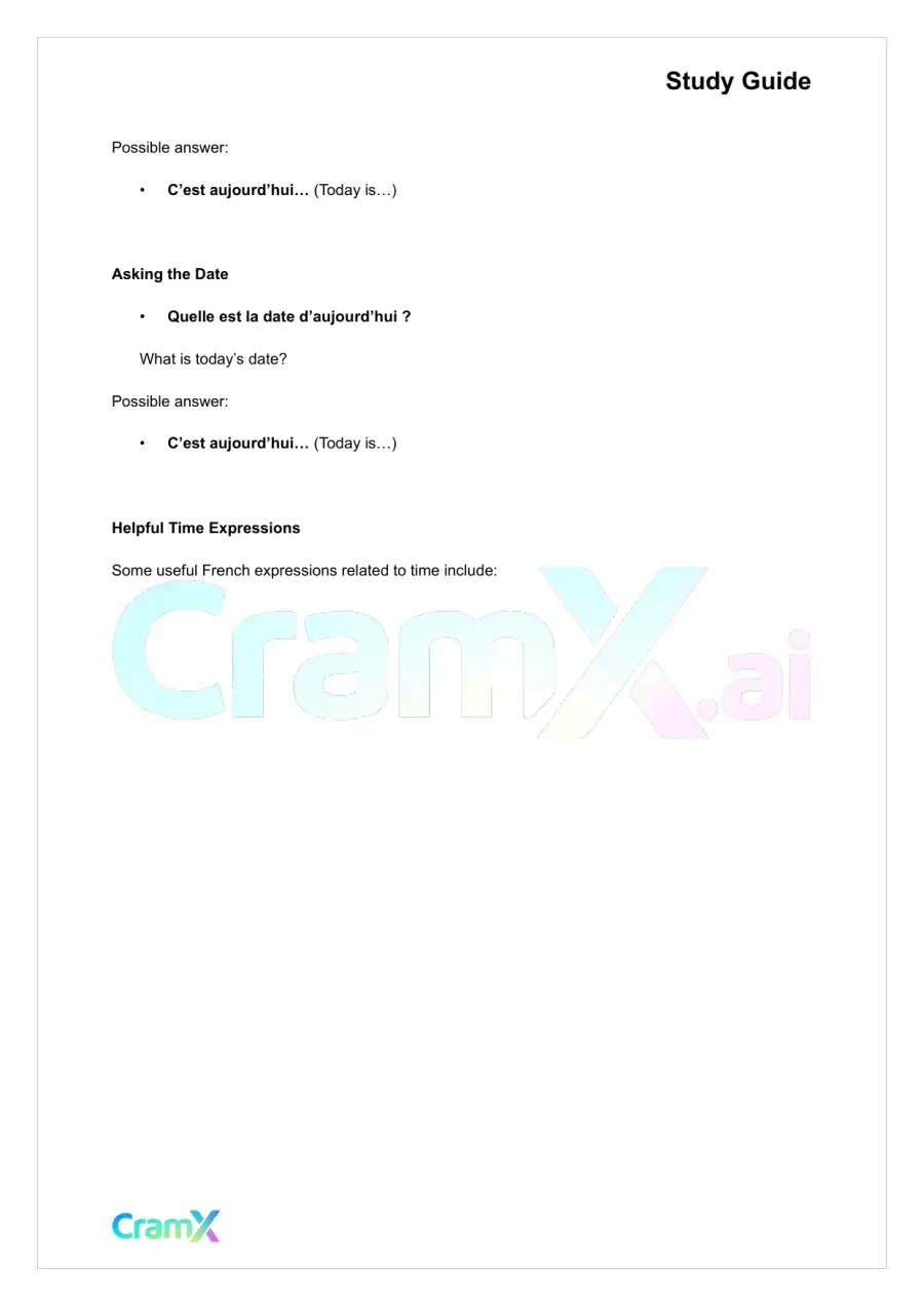 French I - Everyday Words and Phrases, page 7
