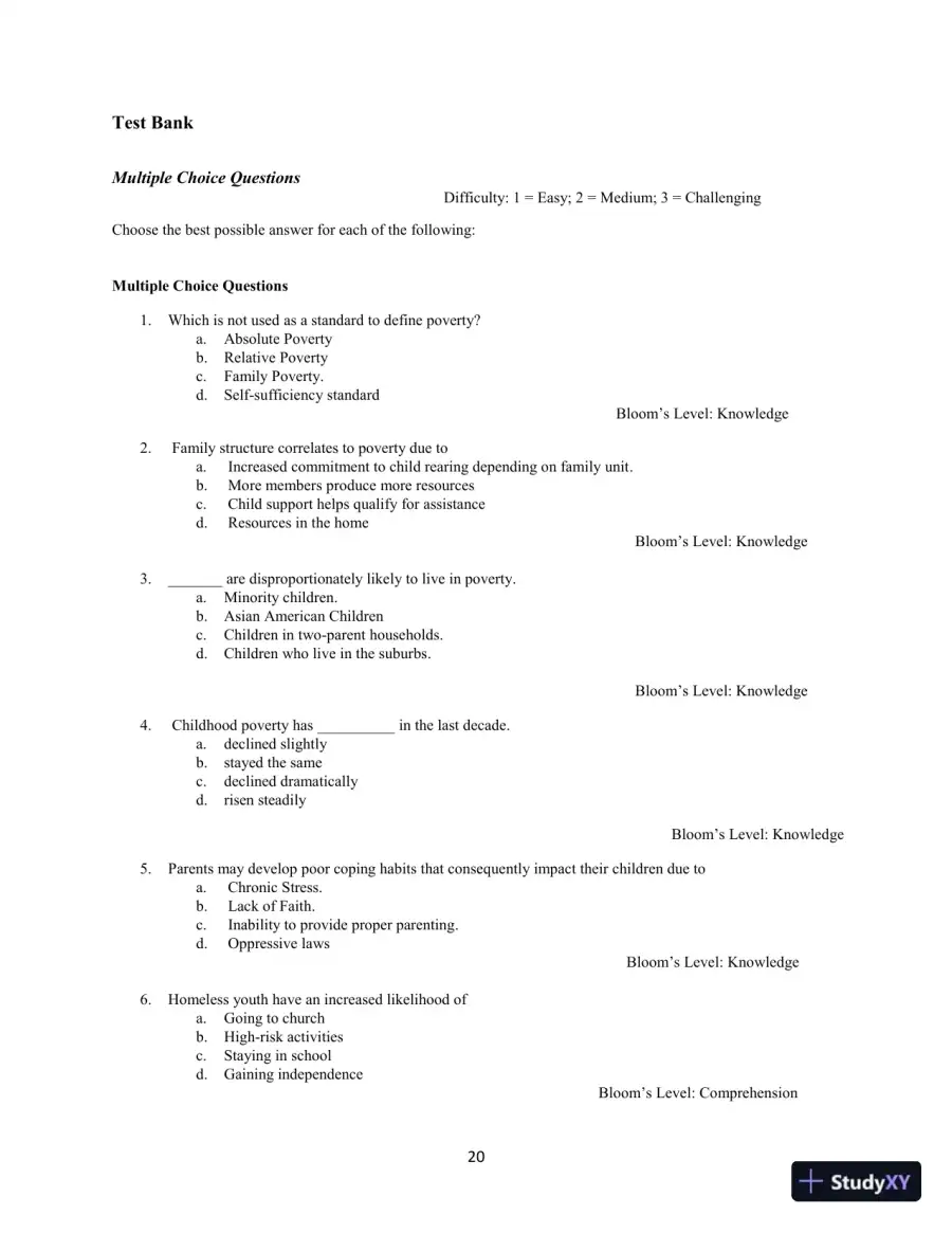 Exploring Child Welfare: A Practice Perspective, 7th Edition Test Bank, page 23