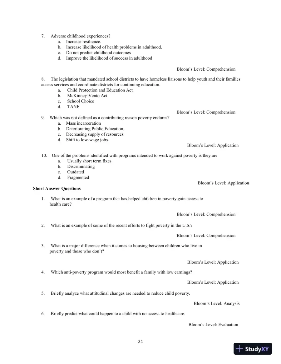 Exploring Child Welfare: A Practice Perspective, 7th Edition Test Bank, page 24