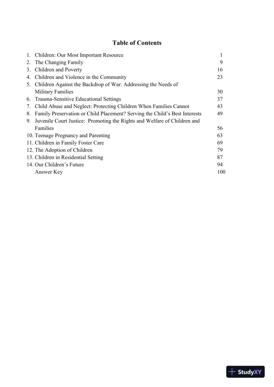 Exploring Child Welfare: A Practice Perspective, 7th Edition Test Bank, page 3