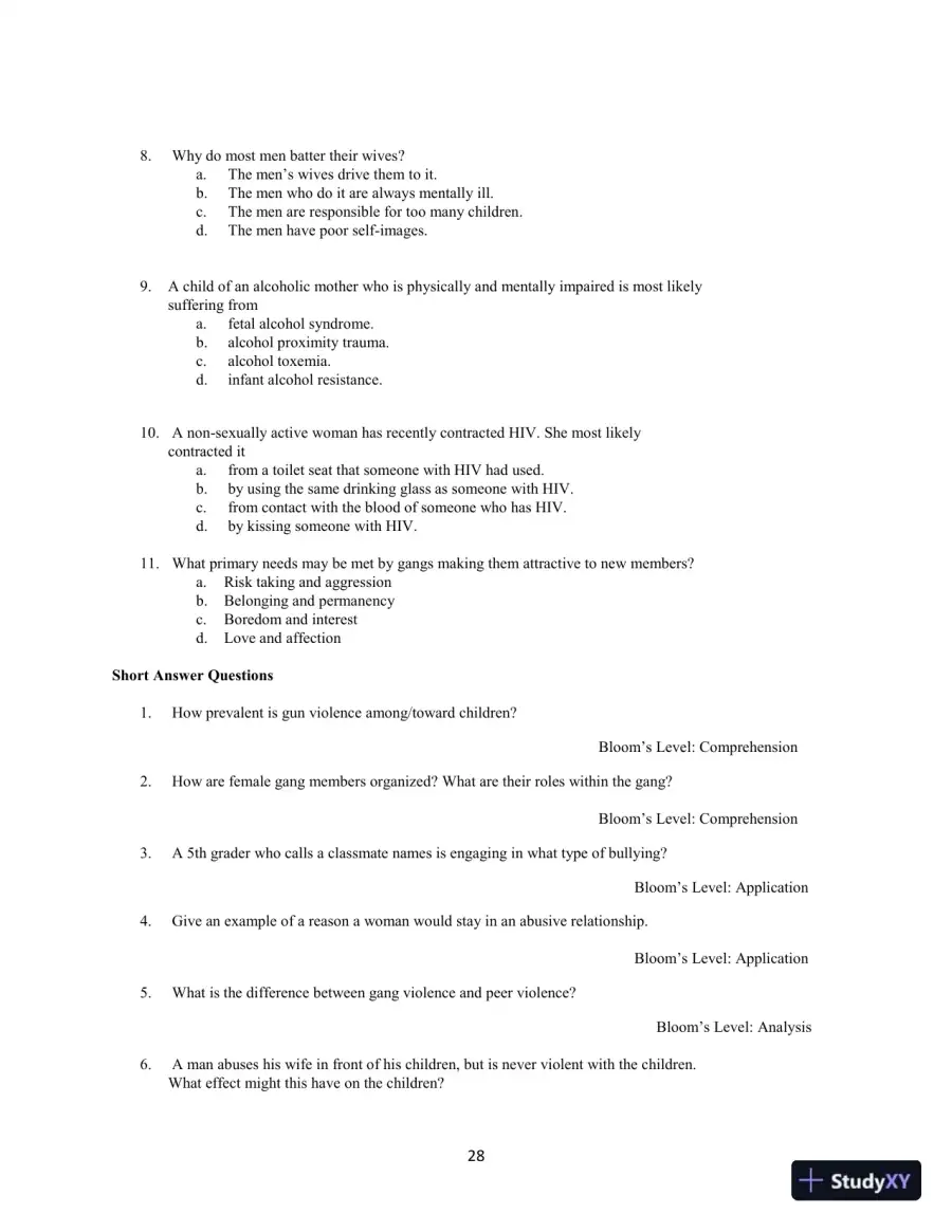 Exploring Child Welfare: A Practice Perspective, 7th Edition Test Bank, page 31