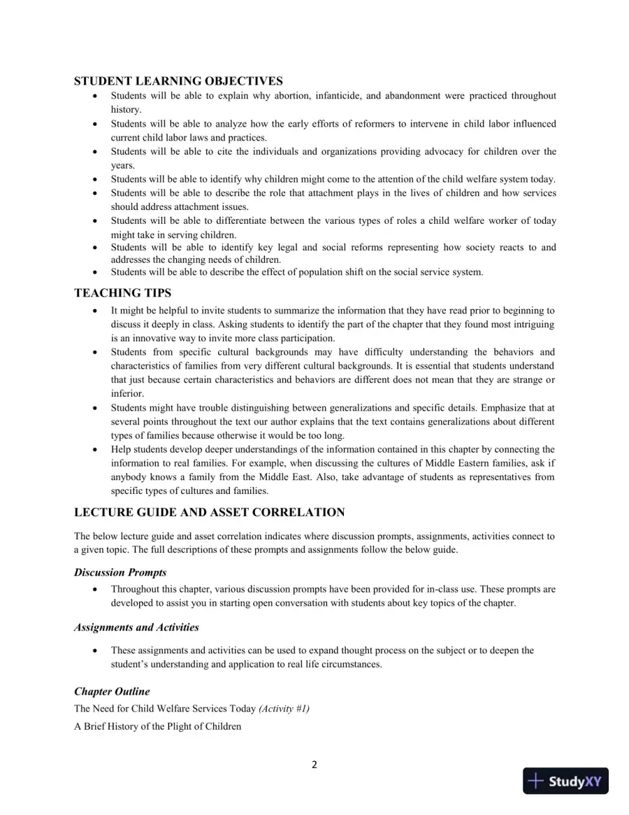 Exploring Child Welfare: A Practice Perspective, 7th Edition Test Bank, page 5