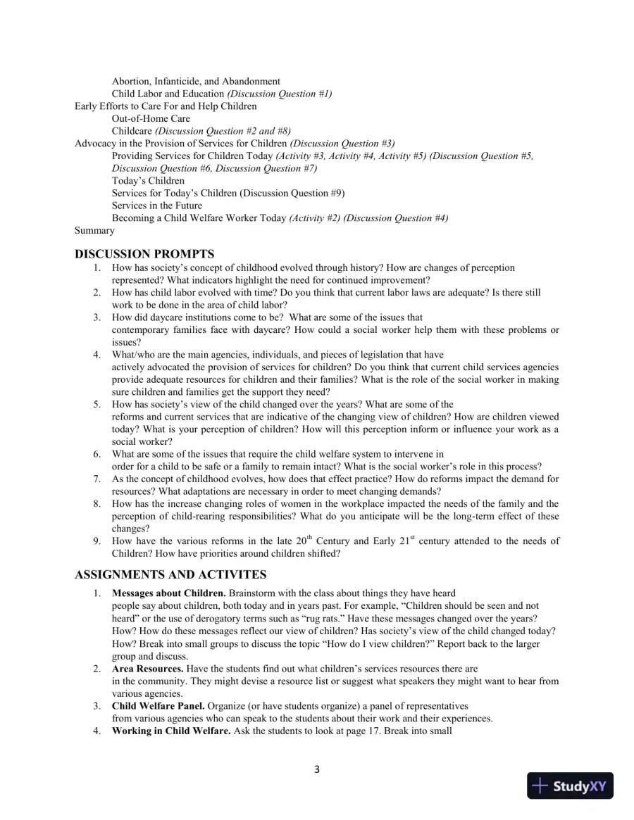 Exploring Child Welfare: A Practice Perspective, 7th Edition Test Bank, page 6