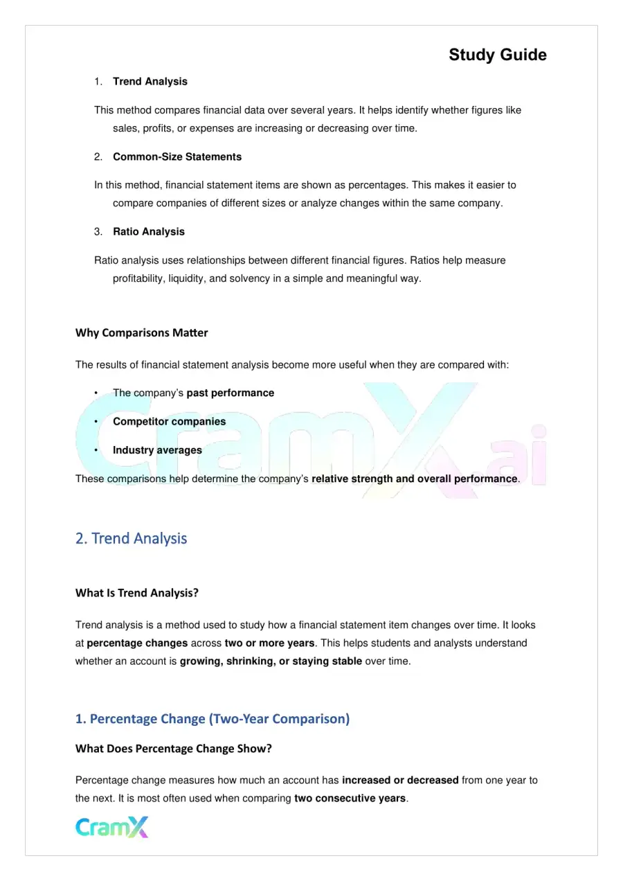Accounting Principles II – Financial Statement Analysis, page 2