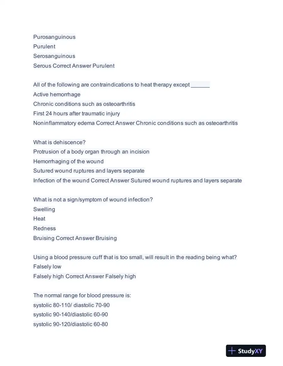 2023-2024 NSG3100 Fundamental I Exam 2 With Answers (75 Solved Questions), page 4