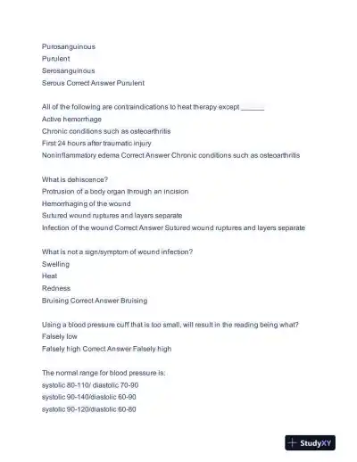 2023-2024 NSG3100 Fundamental I Exam 2 With Answers (75 Solved Questions) - Page 4 preview image