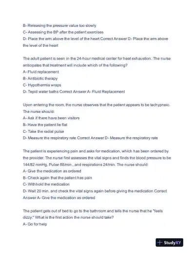 2023-2024 NSG3100 Fundamental I Exam 2 With Answers (75 Solved Questions) - Page 6 preview image