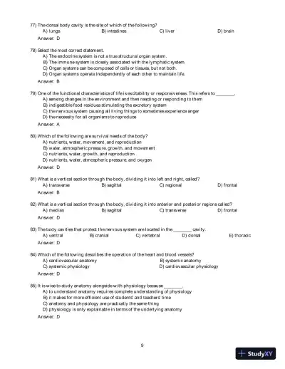 Test Bank for Human Anatomy and Physiology, 11th Edition - Page 10 preview image