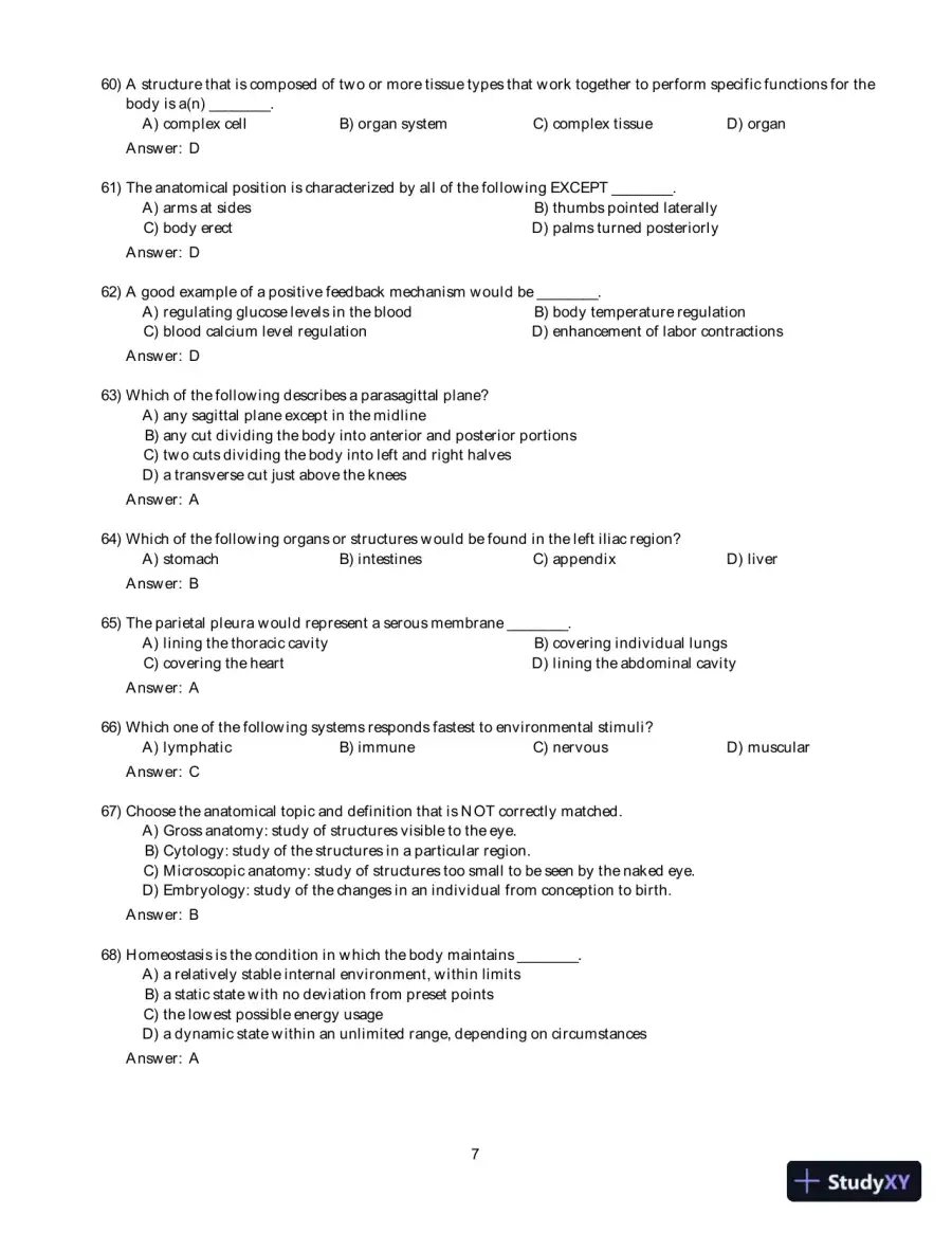 Test Bank for Human Anatomy and Physiology, 11th Edition, page 8