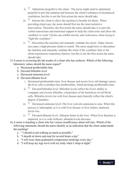 2021 HESI PN Medical surigical Proctored Exam Versions 3 With Answers (102 Solved Questions) - Page 10 preview image