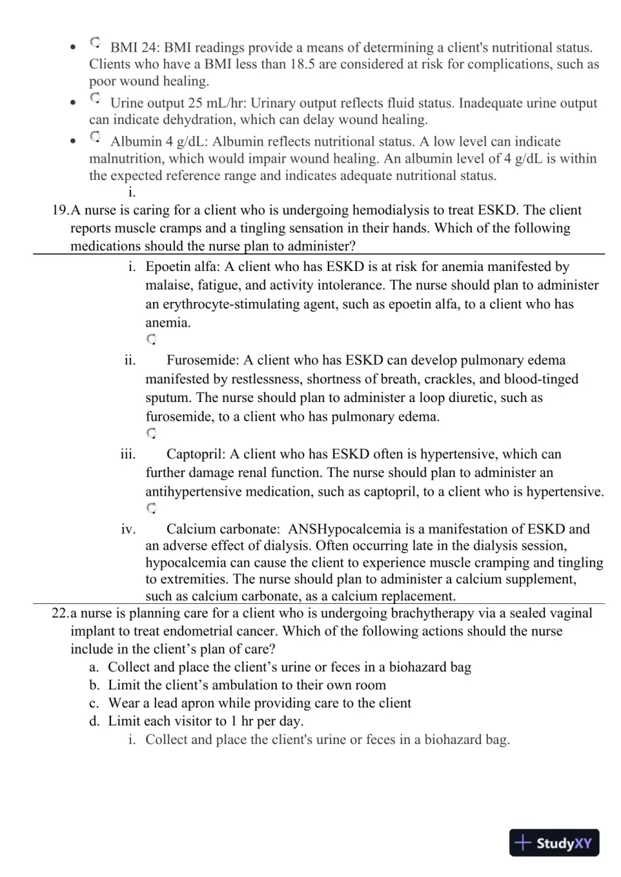 2021 HESI PN Medical surigical Proctored Exam Versions 3 With Answers (102 Solved Questions), page 12
