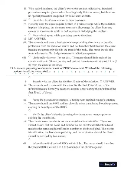 2021 HESI PN Medical surigical Proctored Exam Versions 3 With Answers (102 Solved Questions) - Page 13 preview image