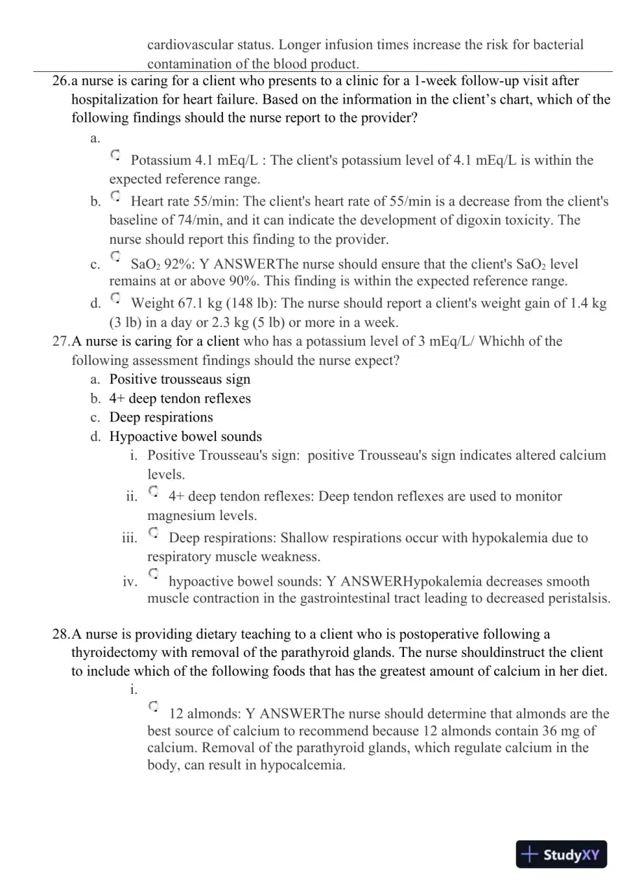 2021 HESI PN Medical surigical Proctored Exam Versions 3 With Answers (102 Solved Questions), page 14
