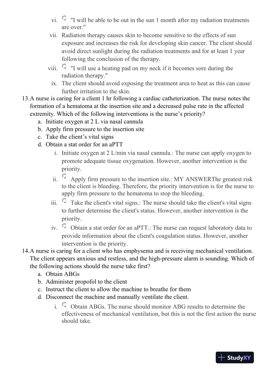 2021 HESI PN Medical surigical Proctored Exam Versions 3 With Answers (102 Solved Questions), page 9