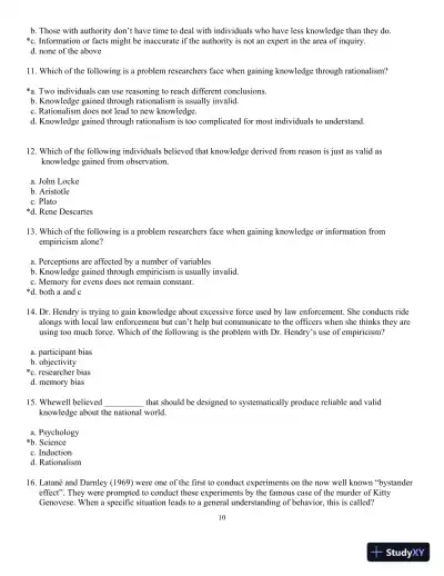 Solution Manual for Research Methods, Design, and Analysis, 13th Edition - Page 13 preview image