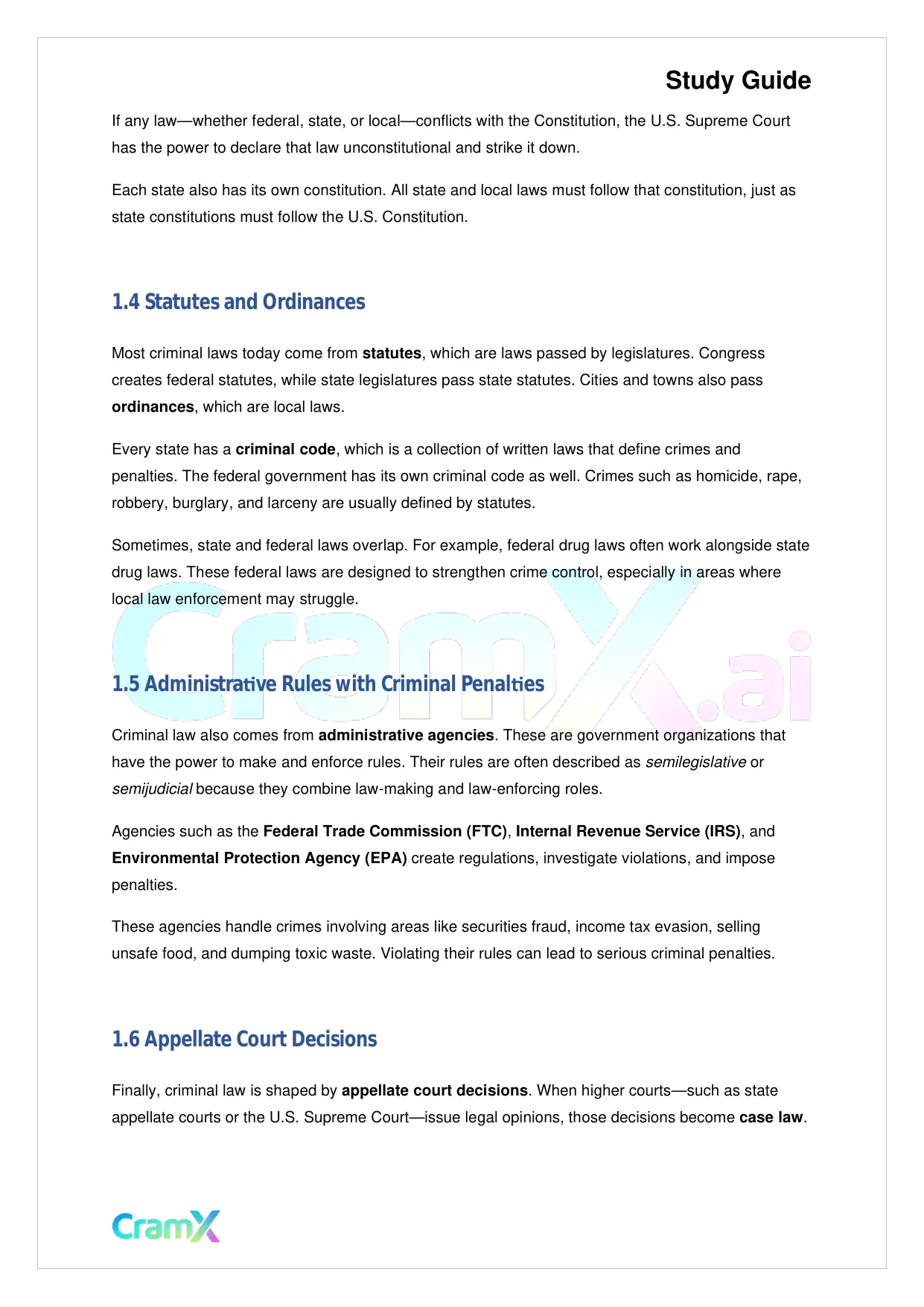 Criminal Justice - Criminal Law - Page 2 preview image