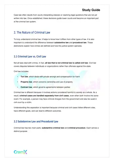 Criminal Justice - Criminal Law - Page 3 preview image