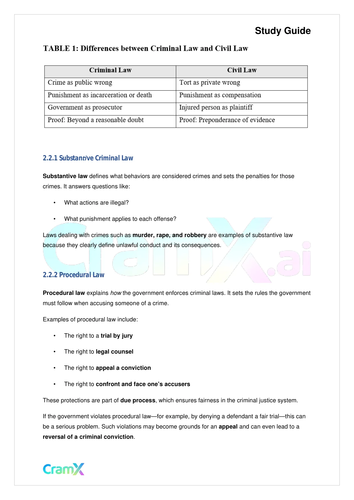 Criminal Justice - Criminal Law - Page 4 preview image