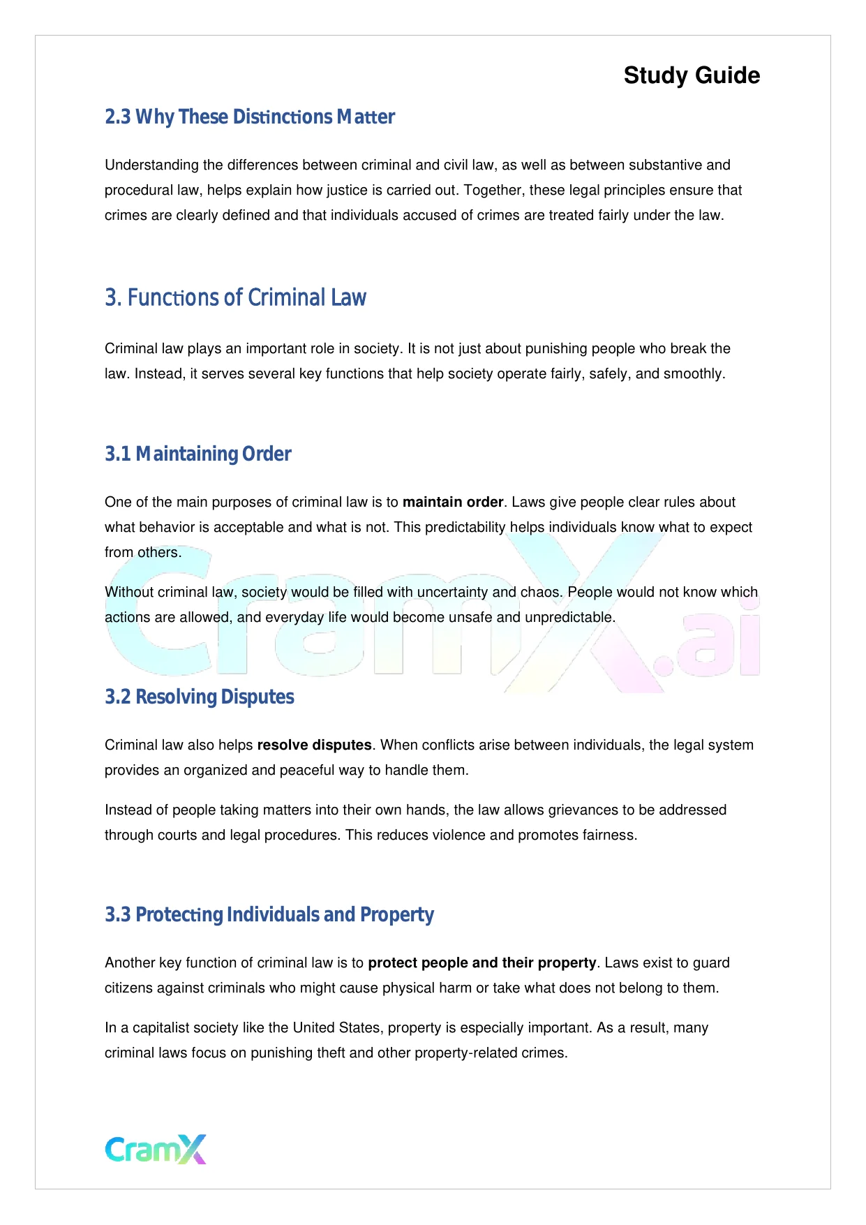 Criminal Justice - Criminal Law - Page 5 preview image