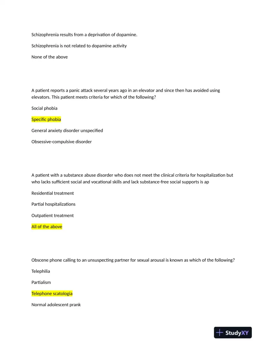 2022 NRNP6675-15 Nursing Diagnosis Midterm Week 6 Exam With Answers (97 Solved Questions), page 9