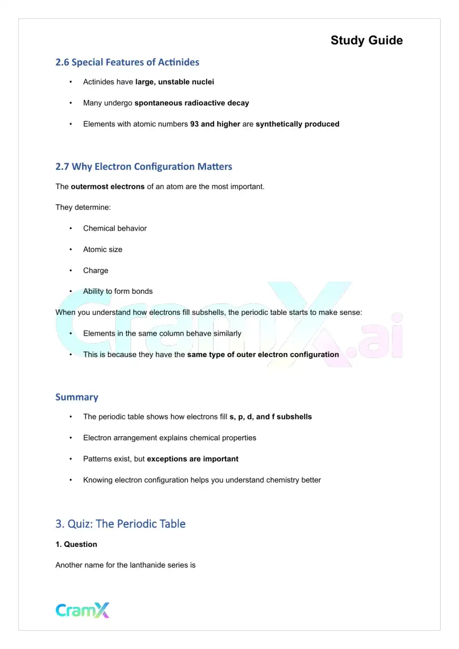 Chemistry - Electron Configurations, page 10