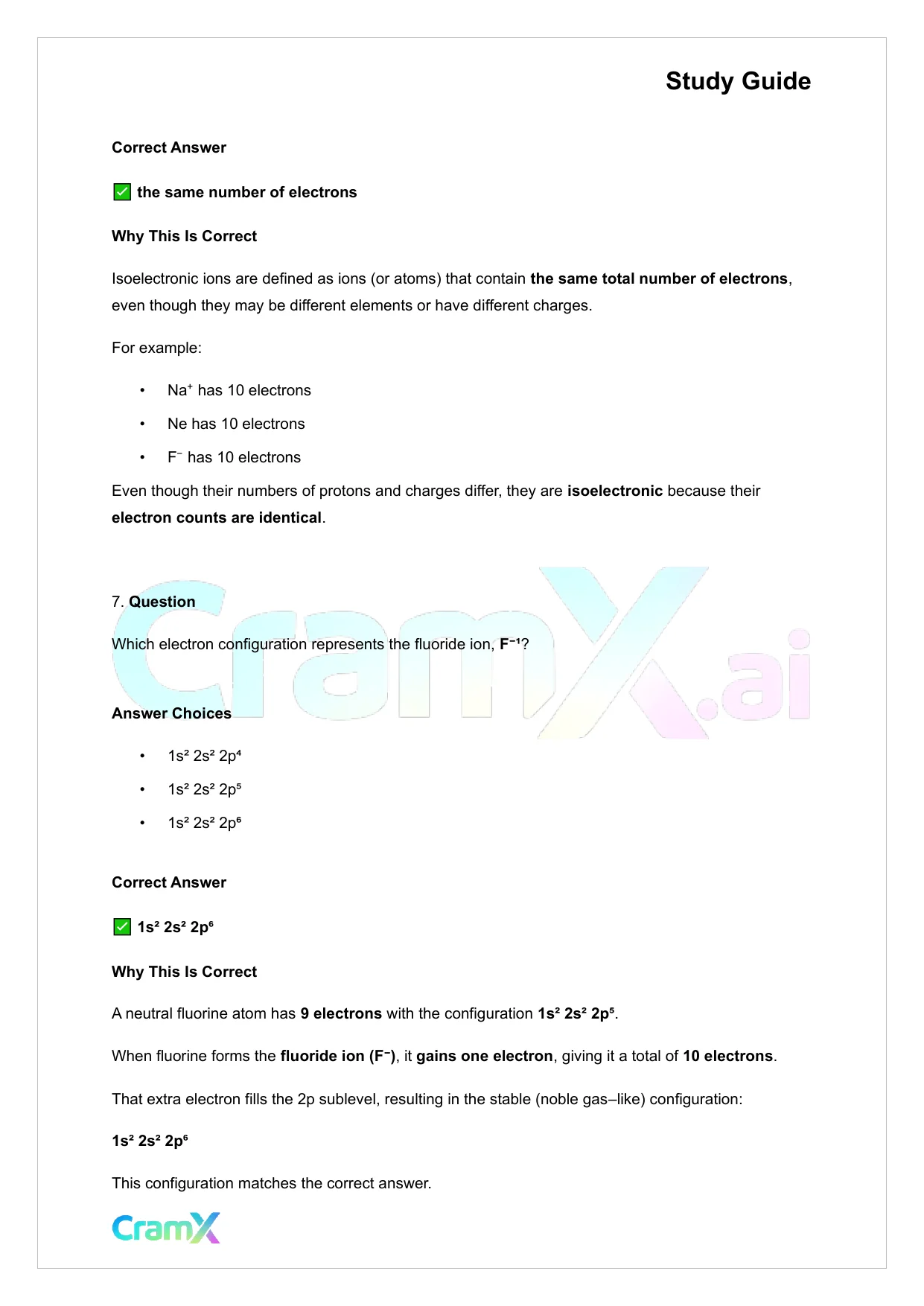 Chemistry - Electron Configurations - Page 5 preview image