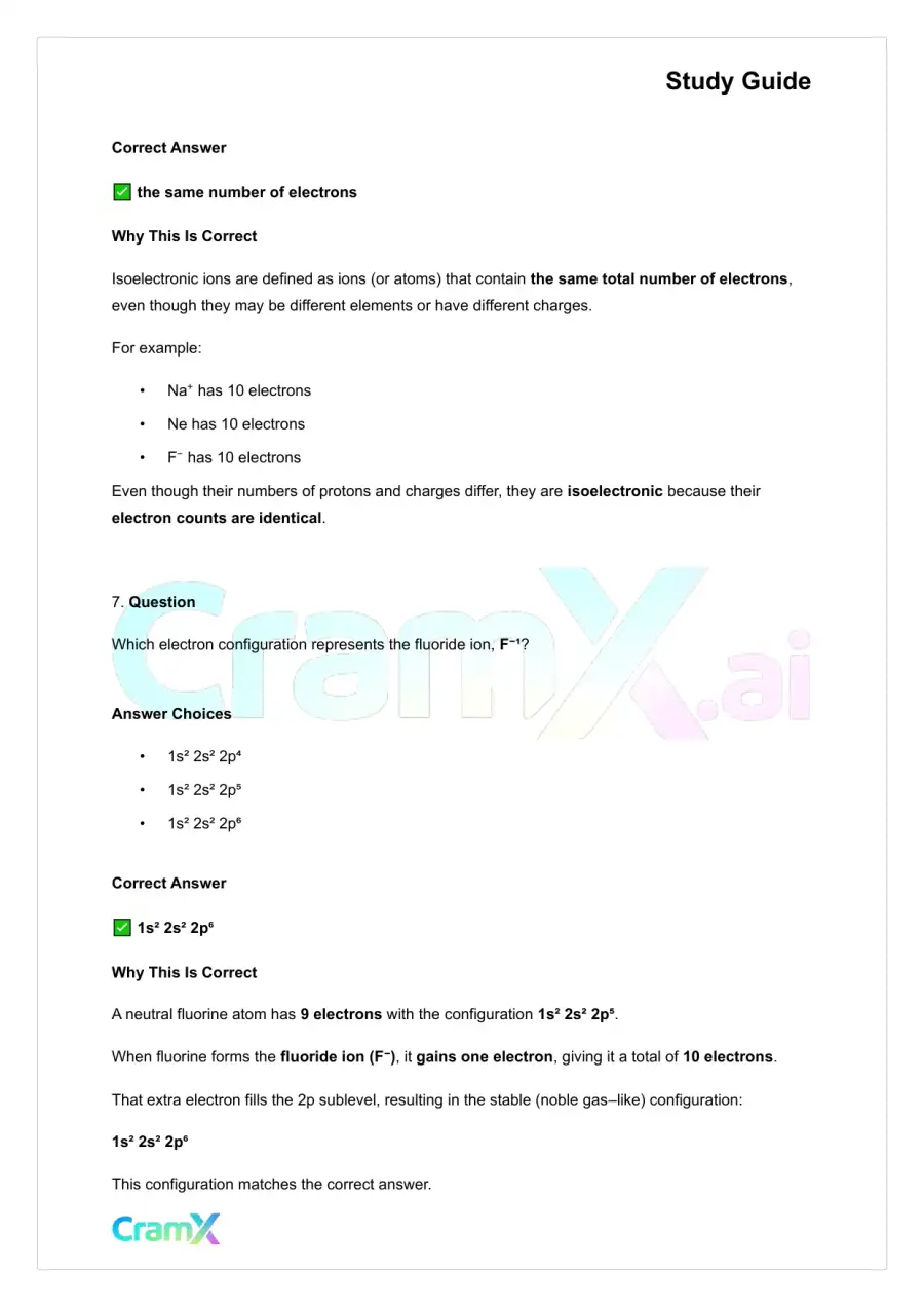 Chemistry - Electron Configurations, page 5