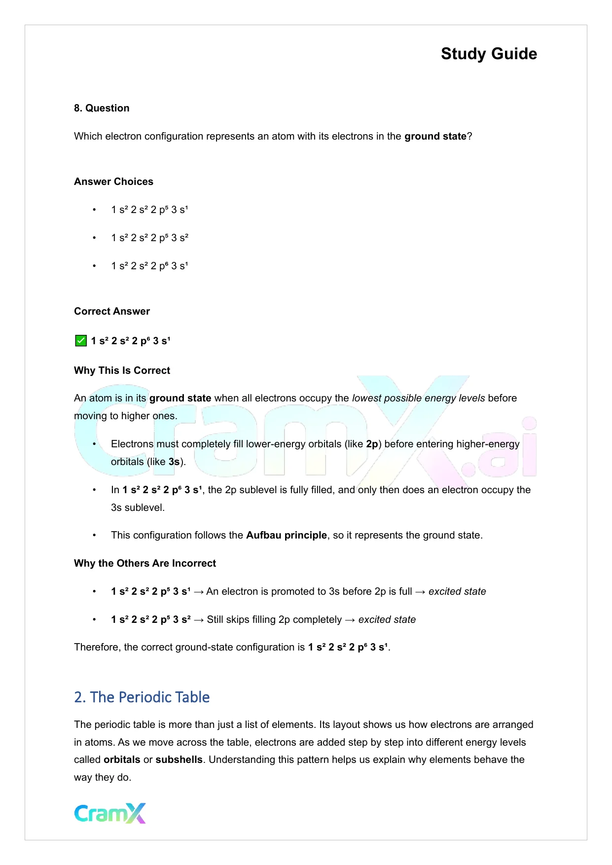 Chemistry - Electron Configurations - Page 6 preview image