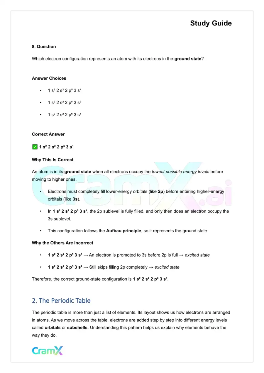 Chemistry - Electron Configurations, page 6
