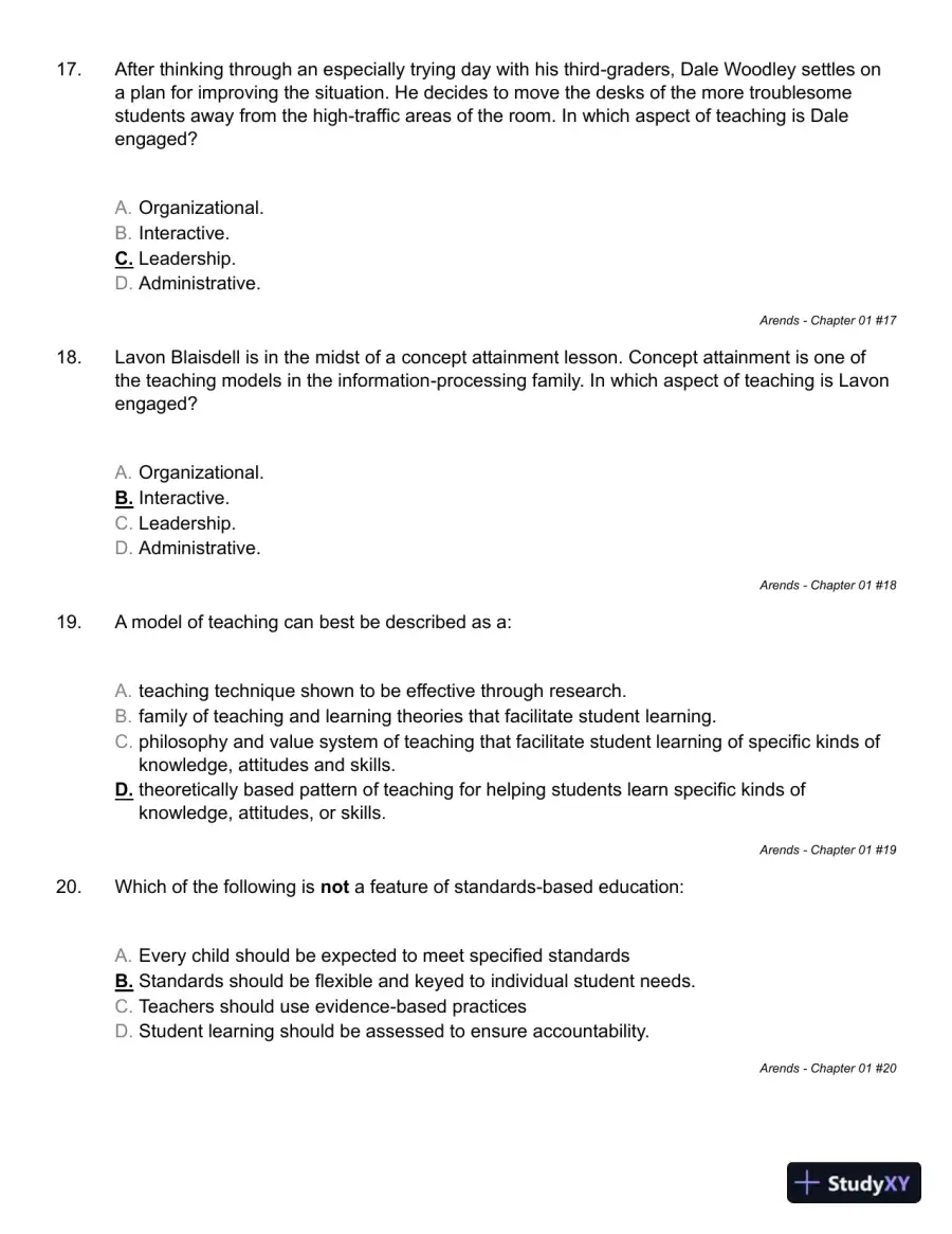 Learning to Teach, 9th Edition Test Bank, page 16