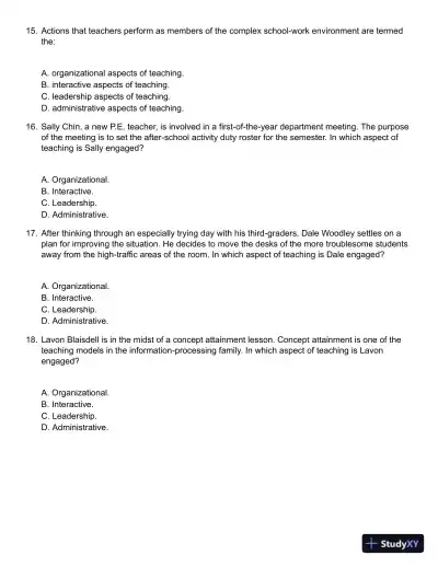 Learning to Teach, 9th Edition Test Bank - Page 5 preview image