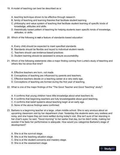 Learning to Teach, 9th Edition Test Bank - Page 6 preview image