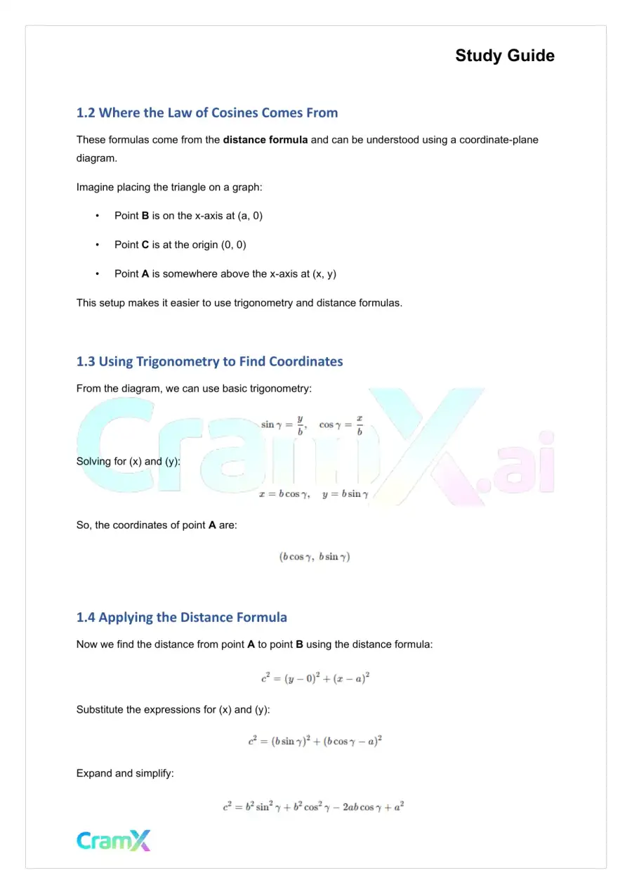 Trigonometry - Trigonometry of Triangles, page 2