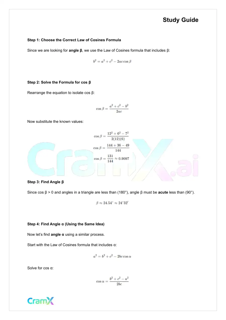 Trigonometry - Trigonometry of Triangles, page 4
