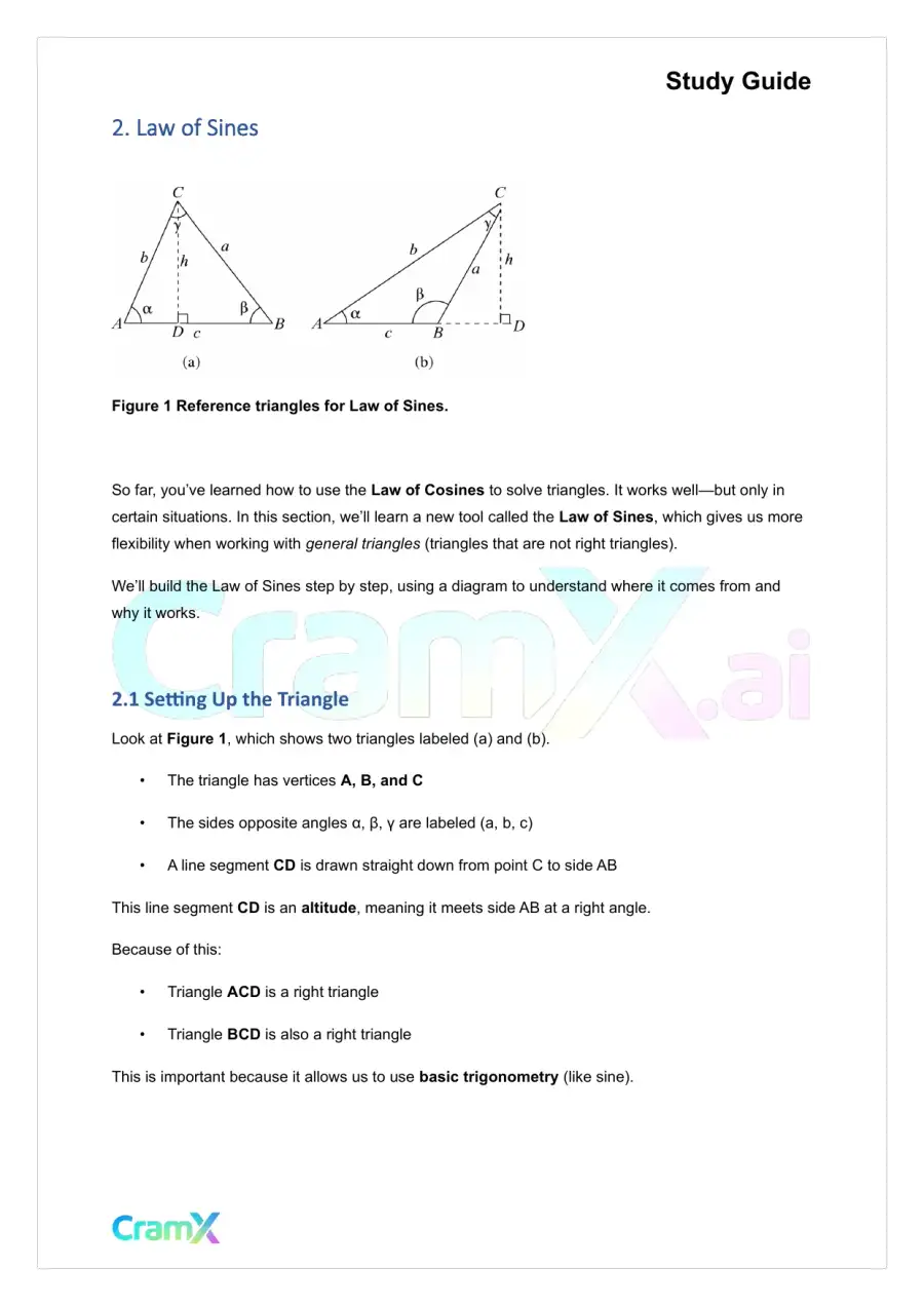 Trigonometry - Trigonometry of Triangles, page 9