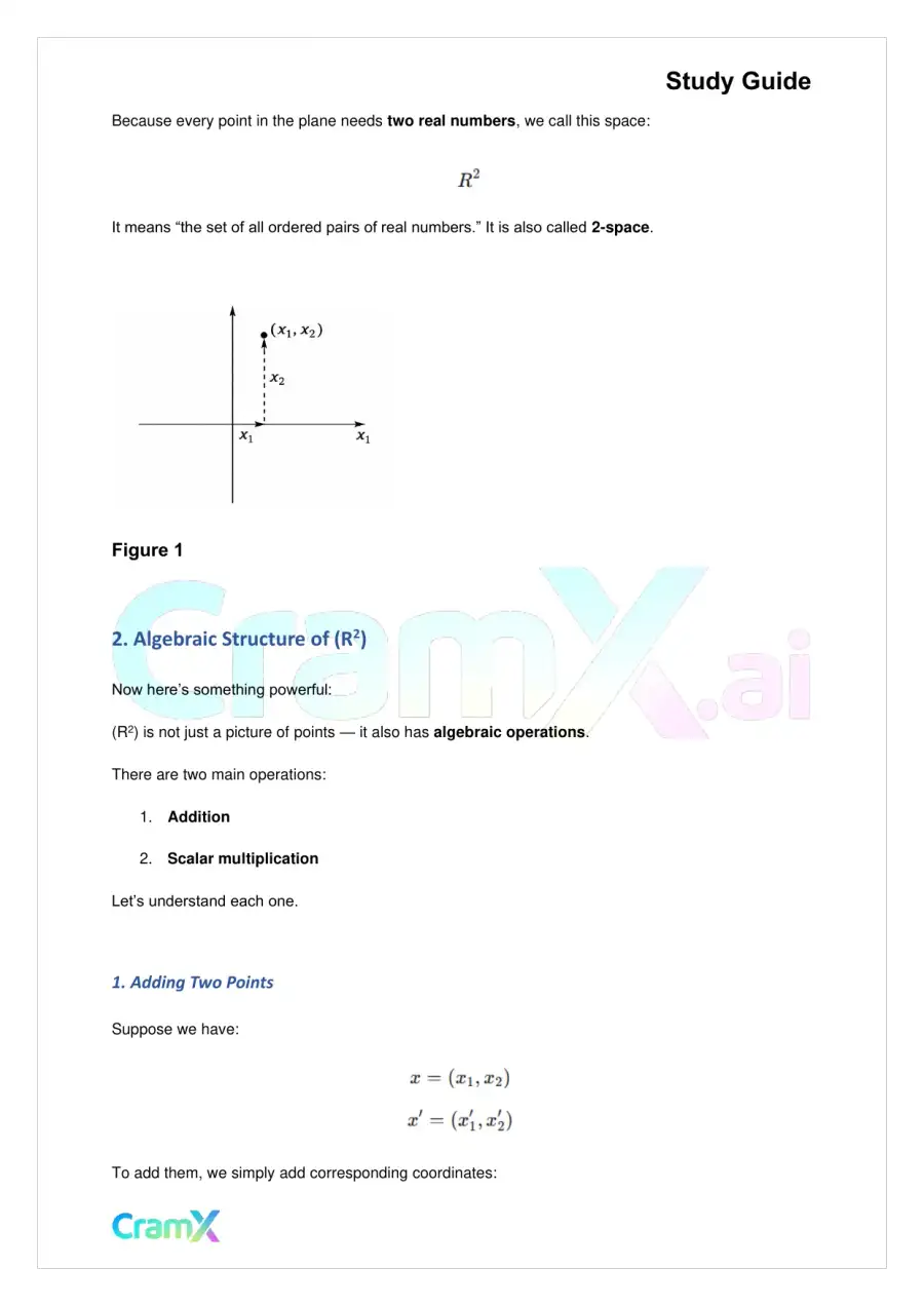 Linear Algebra – Vector Algebra, page 2