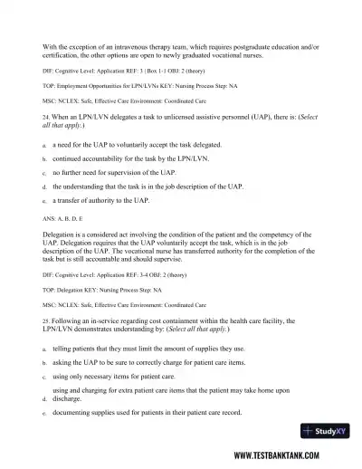 Medical-Surgical Nursing: Concepts & Practice 3rd Edition Test Bank - Page 13 preview image