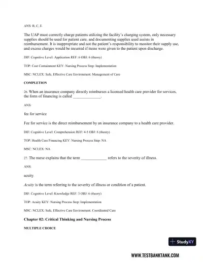 Medical-Surgical Nursing: Concepts & Practice 3rd Edition Test Bank - Page 14 preview image