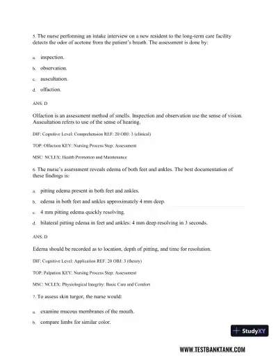 Medical-Surgical Nursing: Concepts & Practice 3rd Edition Test Bank - Page 17 preview image