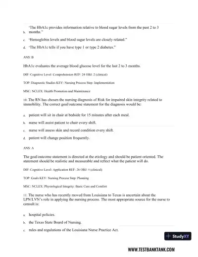 Medical-Surgical Nursing: Concepts & Practice 3rd Edition Test Bank - Page 19 preview image