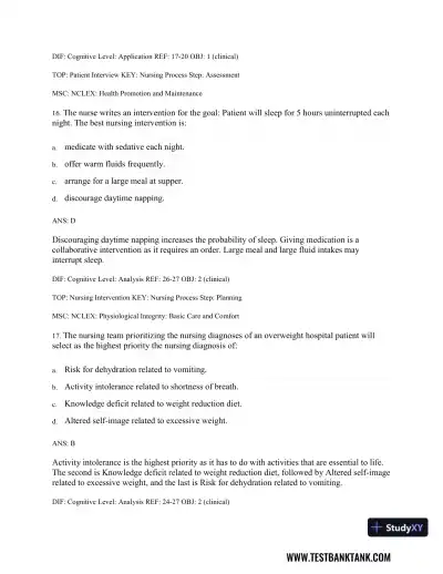 Medical-Surgical Nursing: Concepts & Practice 3rd Edition Test Bank - Page 22 preview image