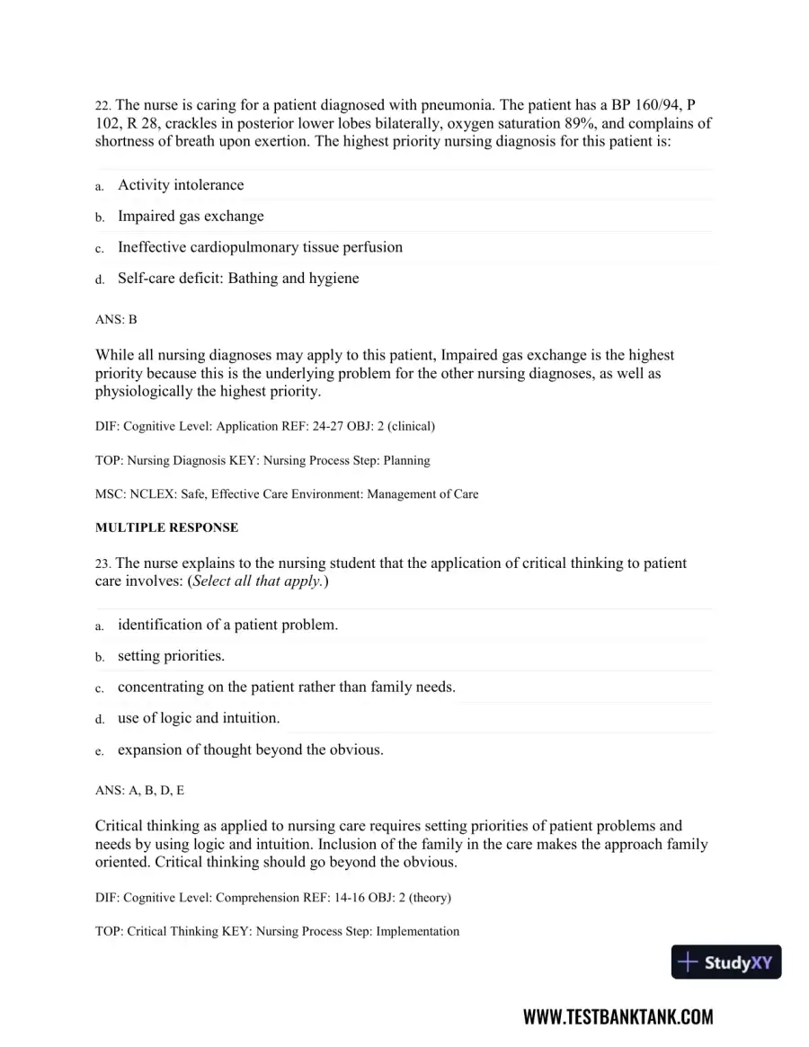 Medical-Surgical Nursing: Concepts & Practice 3rd Edition Test Bank, page 25