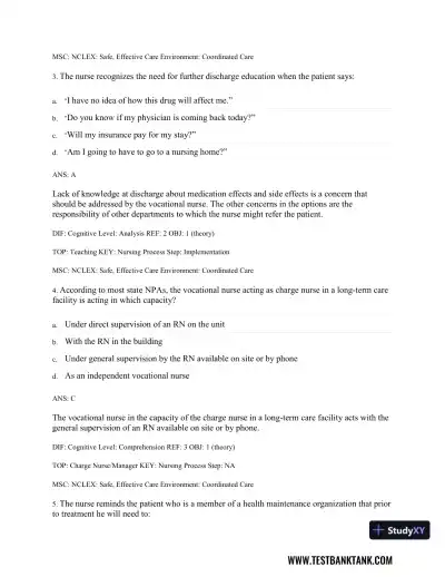 Medical-Surgical Nursing: Concepts & Practice 3rd Edition Test Bank - Page 3 preview image