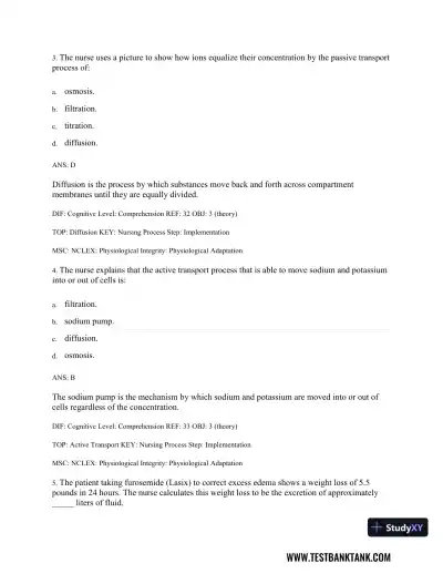 Medical-Surgical Nursing: Concepts & Practice 3rd Edition Test Bank - Page 30 preview image
