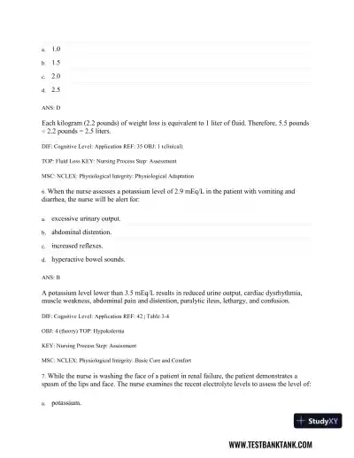 Medical-Surgical Nursing: Concepts & Practice 3rd Edition Test Bank - Page 31 preview image