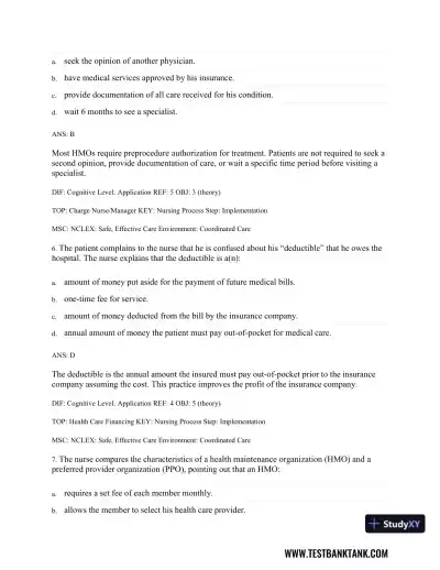 Medical-Surgical Nursing: Concepts & Practice 3rd Edition Test Bank - Page 4 preview image